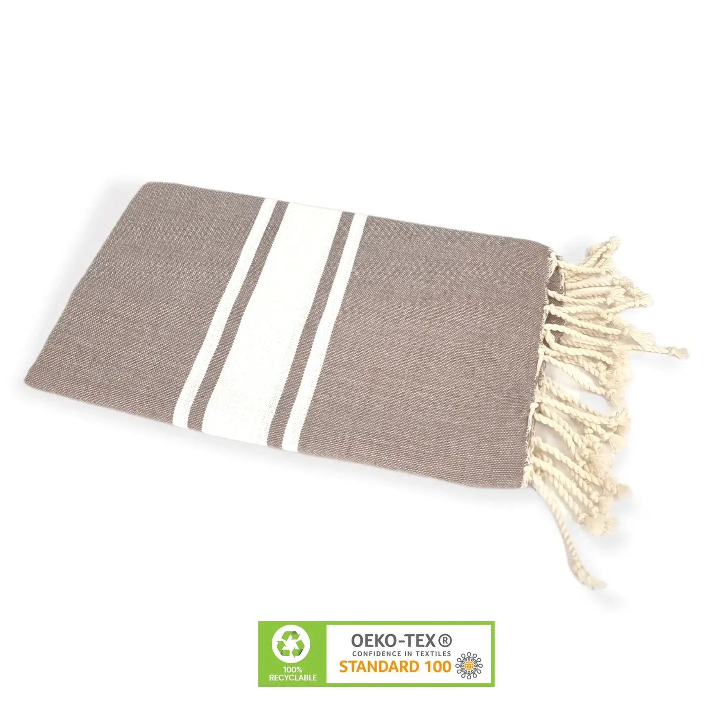 Classic Beach towel Pink Grey brown
