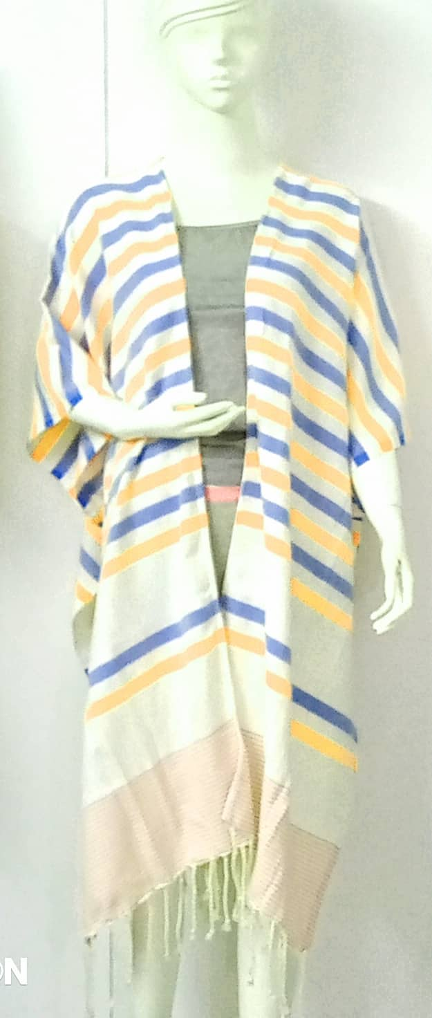 Ocean Breeze Cover-Ups Wavelux Poncho Yellow Blue