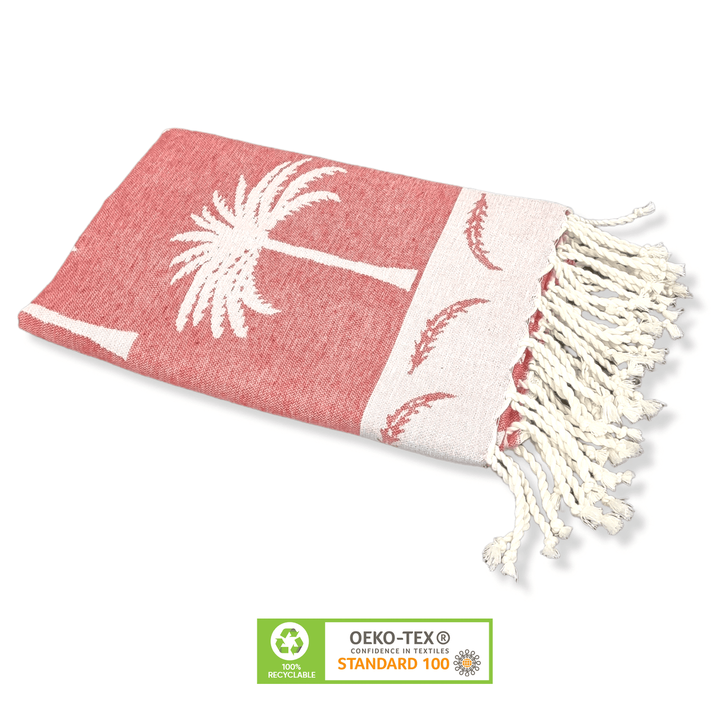 Wavelux Beach Towel Palmier Clear red