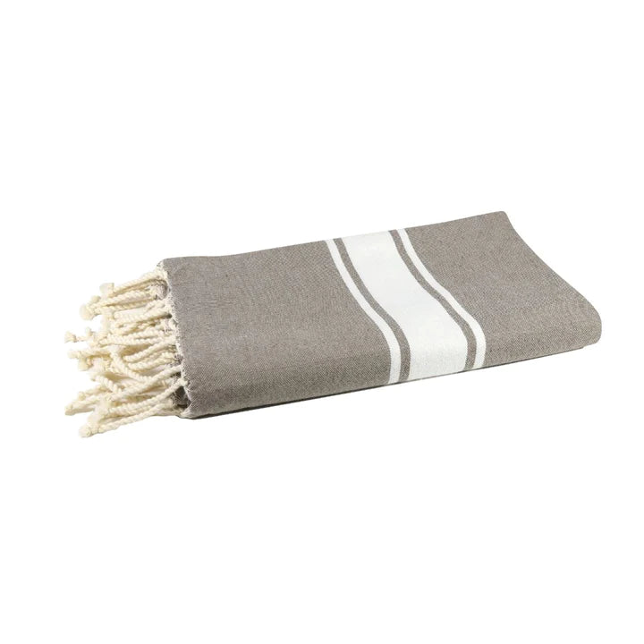 Classic Beach towel  Pink Grey brown