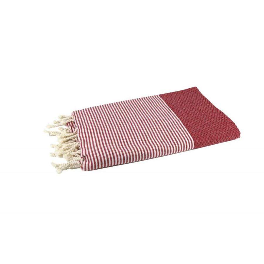 Honeycomb Beach Towel Red