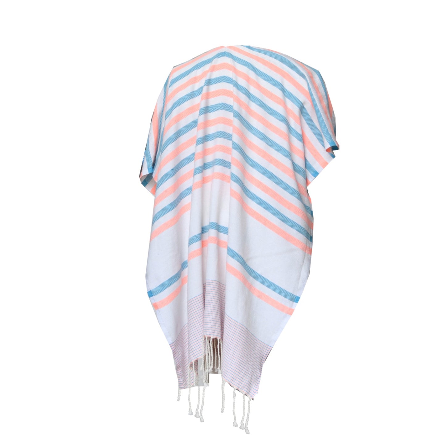 Ocean Breeze Cover-Ups Wavelux Poncho Orange Blue