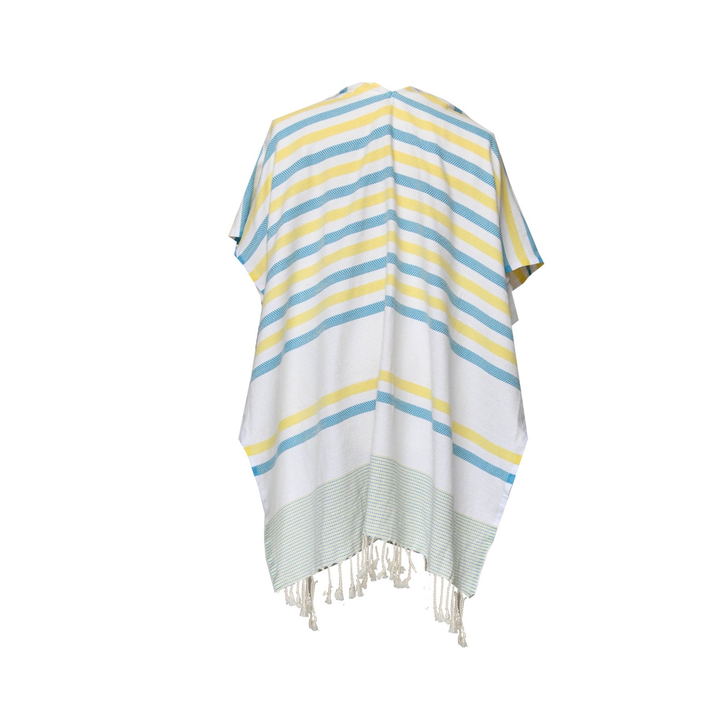 Ocean Breeze Cover-Ups Wavelux Poncho Blue Yellow