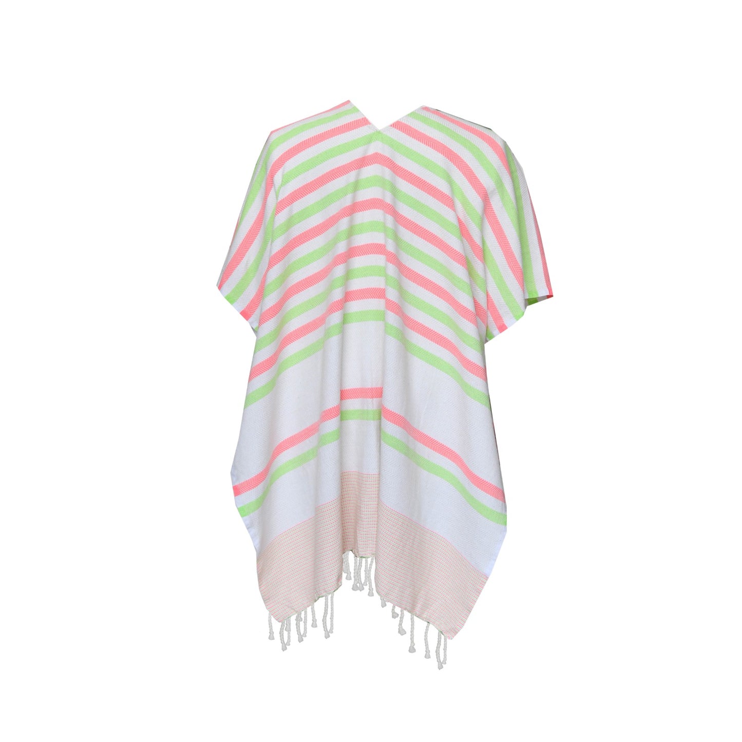 Ocean Breeze Cover-Ups Wavelux Poncho Pink Green 2