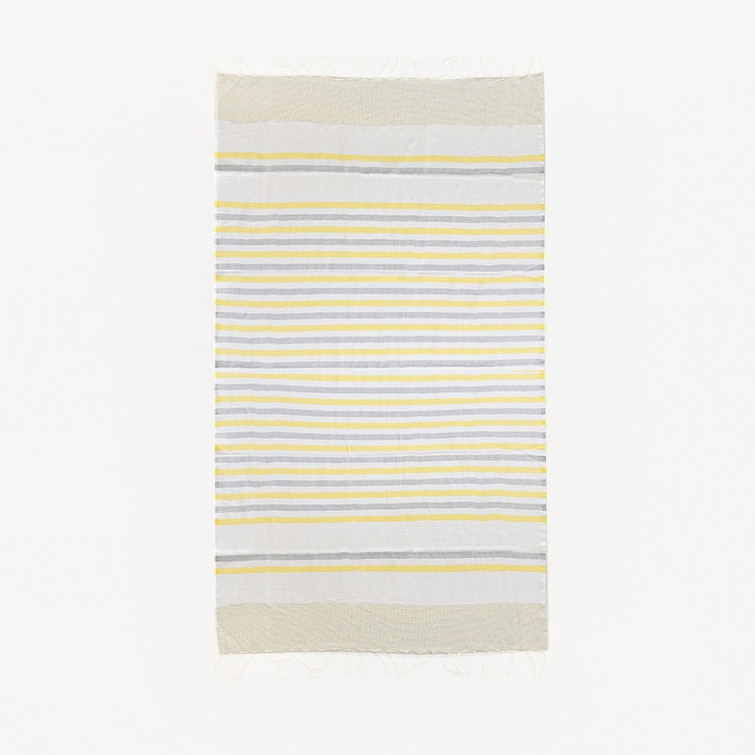 Wavelux Beach Towel Yellow Grey