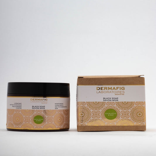 DERMAFIG Black Soap Eucalyptus and Mint : Moisturizing - Clean gently