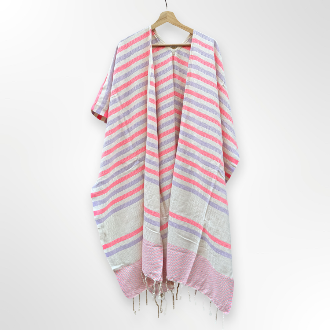 Ocean Breeze Cover-Ups Wavelux Poncho Pink Purple