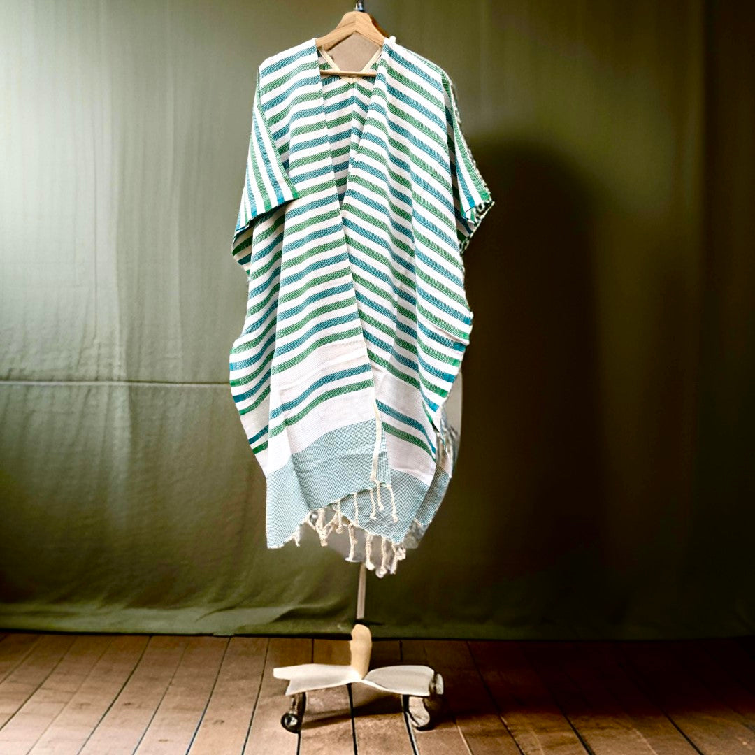 Ocean Breeze Cover-Ups Wavelux Poncho Green