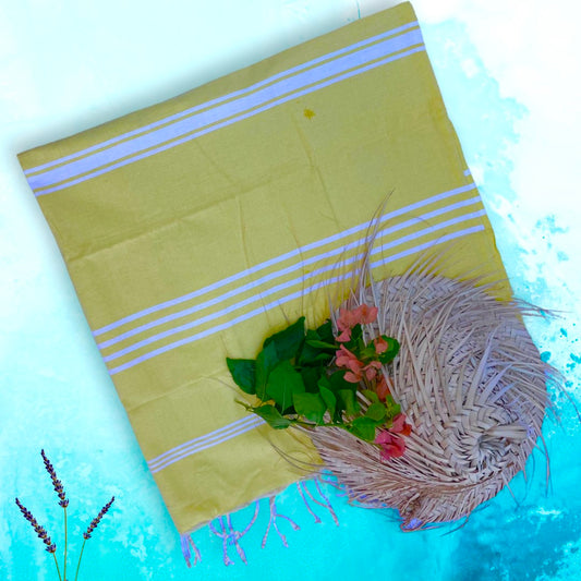 The Line Beach towel  Yellow