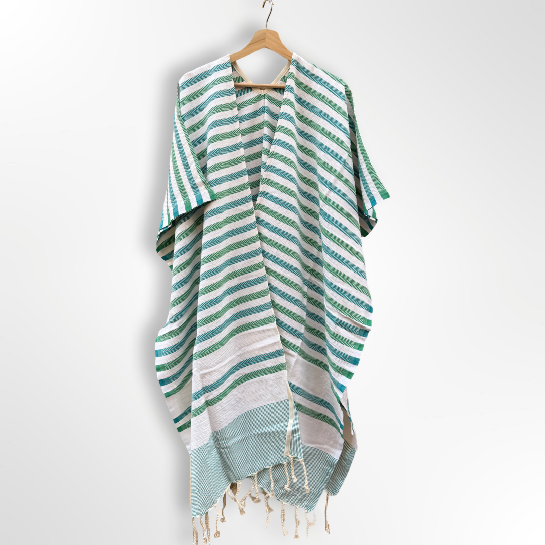 Ocean Breeze Cover-Ups Wavelux Poncho Green