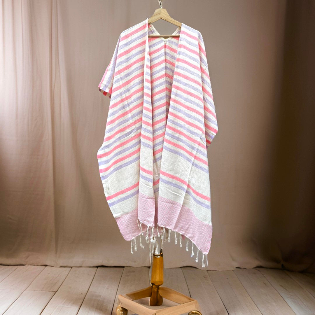 Ocean Breeze Cover-Ups Wavelux Poncho Pink Purple