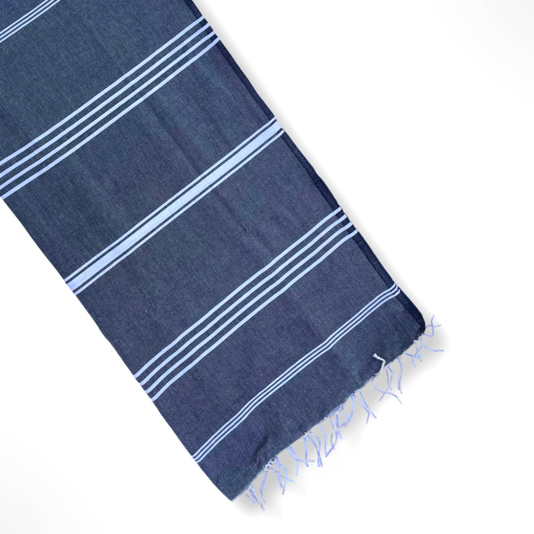 The Line Beach towel  Dark Grey