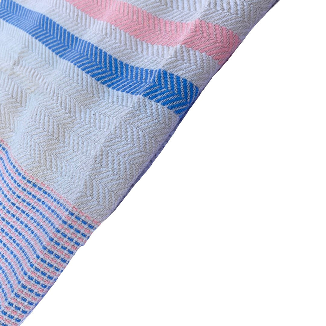 Wavelux Beach Towel  Blue Pink