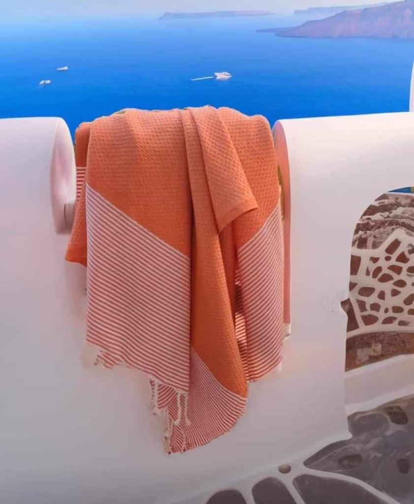 Honeycomb Beach Towel Orange