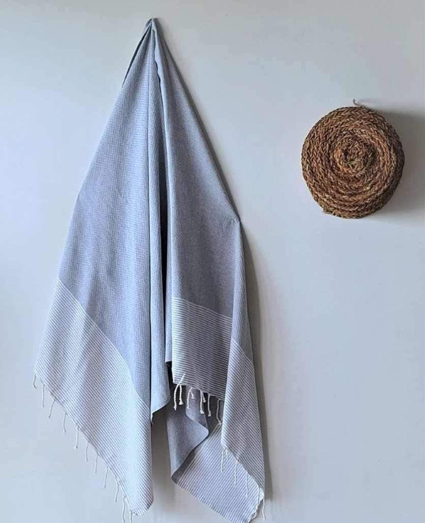 Honeycomb Beach Towel Grey